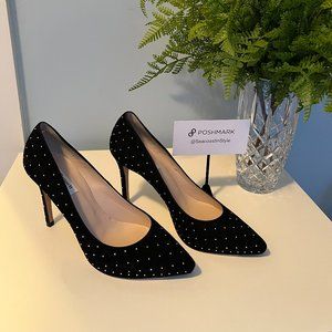 LK Bennett Clare Suede Heels - 38 - Black